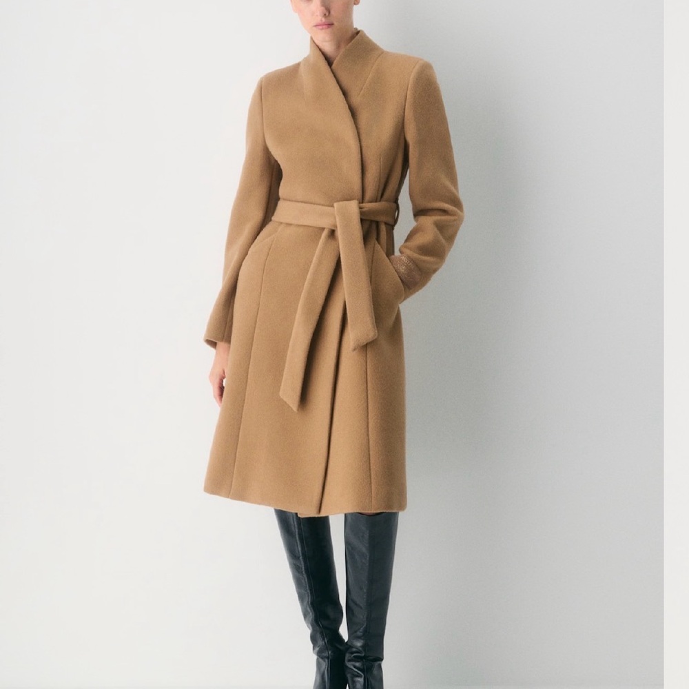 Aritzia Tan Pea Coat